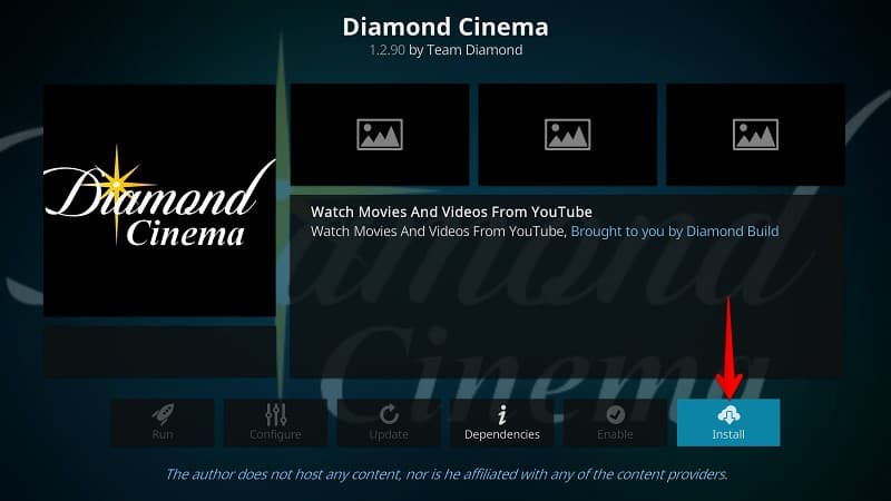 Install Diamond Cinema Kodi Addon