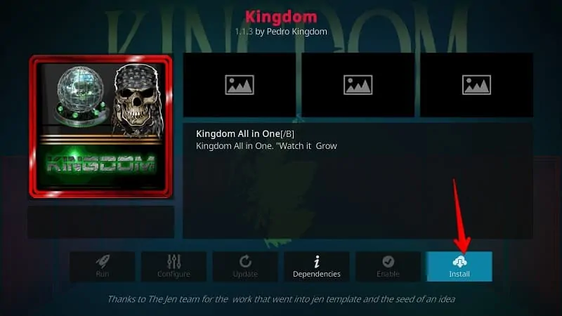 Install Kingdom Kodi Addon